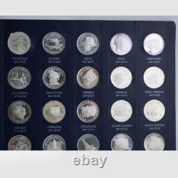 Franklin Mint States of the Union Series Proof Sterling Silver Set 50 Coins