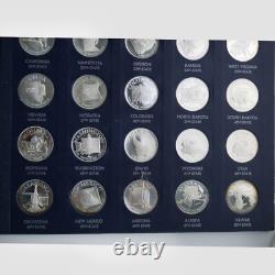 Franklin Mint States of the Union Series Proof Sterling Silver Set 50 Coins
