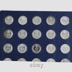 Franklin Mint States of the Union Series Proof Sterling Silver Set 50 Coins