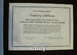 Franklin Mint States of the Union Sterling Silver Medals Governor's Edition Set