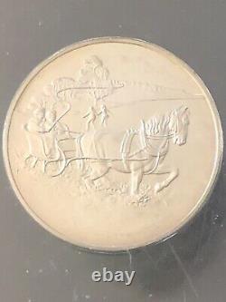 Franklin? Mint? Sterling 1960? Medallion Holiday? Couple? Skating Sleigh Ride