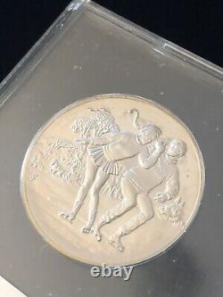 Franklin? Mint? Sterling 1960? Medallion Holiday? Couple? Skating Sleigh Ride