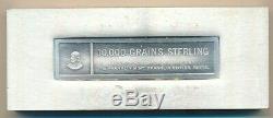 Franklin Mint Sterling 925 Silver 10000 Grains Bar/ingot-with Case! Ships Free