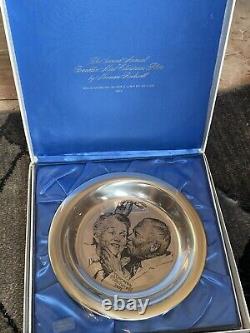 Franklin Mint, Sterling, Limited Edition Norman Rockwell UNDER THE MISTLETOE