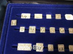 Franklin Mint Sterling Silver 100 Greatest Stamps of the World Complete