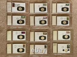Franklin Mint Sterling Silver 12 Zodiac Coins, Astrology, Sealed/Postmarked 1969