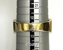 Franklin Mint Sterling Silver 14K Gold Onyx Eagle Men Ring Sz 12.5 Heavy Estate