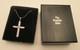 Franklin Mint Sterling Silver 14k Gold Black Onyx Cross Necklace Pendant