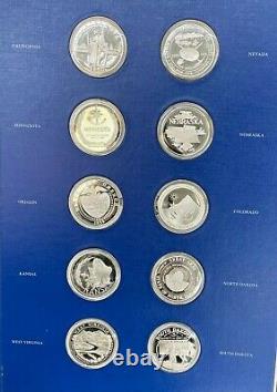 Franklin Mint Sterling Silver 1776-1976 (50) Bincentennial State Medals