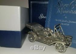 Franklin Mint Sterling Silver 1911 Stanley Steamer Silver Car Miniature