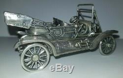 Franklin Mint Sterling Silver 1911 Stanley Steamer Silver Car Miniature