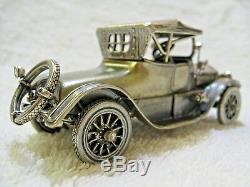 Franklin Mint Sterling Silver 1913 Cadillac Coupe Silver Car Miniature