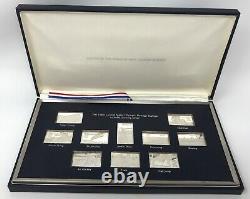 Franklin Mint Sterling Silver 1980 United States Olympic Postage Stamps Set
