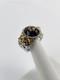 Franklin Mint Sterling Silver 2-tone Real Ruby Black Spinel Griffin Ring Size 10
