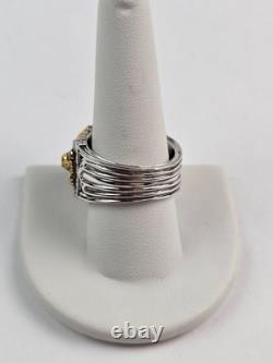 Franklin Mint Sterling Silver 2-Tone Real Ruby Black Spinel Griffin Ring Size 10