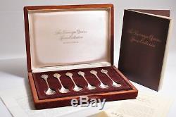 Franklin Mint Sterling Silver & 24K Gold SOVEREIGN QUEENS SPOON COLLECTION