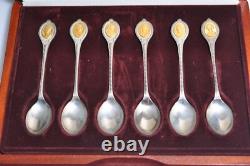 Franklin Mint Sterling Silver & 24K Gold SOVEREIGN QUEENS SPOON COLLECTION