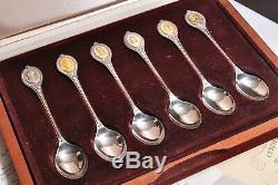 Franklin Mint Sterling Silver & 24K Gold SOVEREIGN QUEENS SPOON COLLECTION