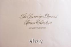 Franklin Mint Sterling Silver & 24K Gold SOVEREIGN QUEENS SPOON COLLECTION