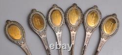 Franklin Mint Sterling Silver & 24K Gold SOVEREIGN QUEENS SPOON COLLECTION