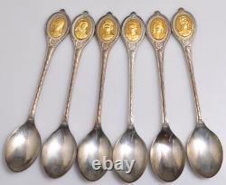 Franklin Mint Sterling Silver & 24K Gold SOVEREIGN QUEENS SPOON COLLECTION