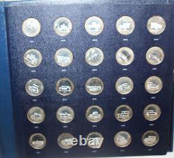 Franklin Mint Sterling Silver 25 Collection of Antique Car Coins Series 2 Proof