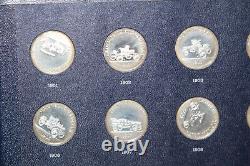 Franklin Mint Sterling Silver 25 Collection of Antique Car Coins Series 2 Proof