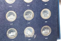 Franklin Mint Sterling Silver 25 Collection of Antique Car Coins Series 2 Proof