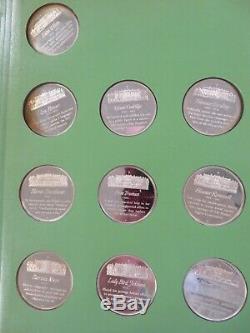 Franklin Mint Sterling Silver 40 pc First Ladies Washington to Nixon with book