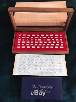 Franklin Mint Sterling Silver 64 Mini-Ingots Flags of the American Revolution