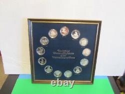 Franklin Mint Sterling Silver. 925 Bicentennial Medal Of The 13 States Proof Set