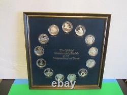 Franklin Mint Sterling Silver. 925 Bicentennial Medal Of The 13 States Proof Set