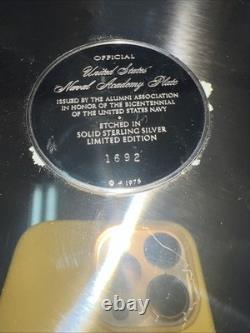 Franklin Mint Sterling Silver Annapolis U. S. Naval Academy Bicentennial Plate Franklin Mint Sterling Silver Annapolis U. S. Naval Academy Bicentennial Plate