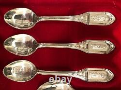 Franklin Mint Sterling Silver Apostle Spoons Collection 1973 MINT