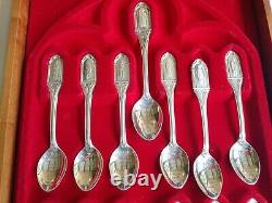 Franklin Mint Sterling Silver Apostle Spoons Collection 1973 MINT NEVER USED