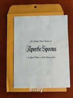 Franklin Mint Sterling Silver Apostle Spoons Collection 1973 MINT NEVER USED