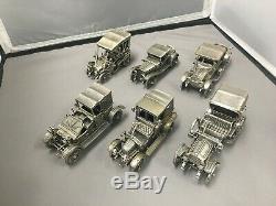 Franklin Mint Sterling Silver Car Miniature Collection Full Set Mint Cond