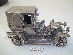 Franklin Mint Sterling Silver Car, Model 1911 Renault Marne Taxi