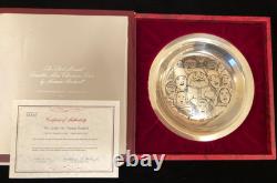 Franklin Mint Sterling Silver Colectors plate, Norman Rockwell the Carollers