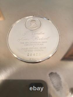 Franklin Mint Sterling Silver Colectors plate, Norman Rockwell the Carollers