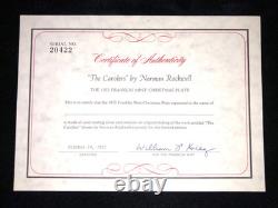 Franklin Mint Sterling Silver Colectors plate, Norman Rockwell the Carollers