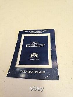 Franklin Mint Sterling Silver Collection Star Trek USS Excelsior RARE