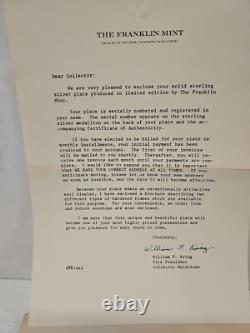 Franklin Mint Sterling Silver Fraternity Plate 1977 DELTA KAPPA EPSILON NEW. D10