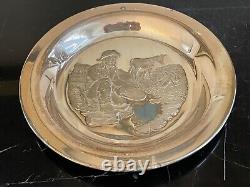 Franklin Mint Sterling Silver Limited Edition Gus Shafer 1973 Plate 361 G