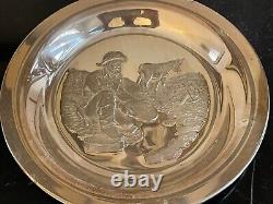 Franklin Mint Sterling Silver Limited Edition Gus Shafer 1973 Plate 361 G