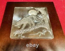 Franklin Mint Sterling Silver Lords of the Serengeti Wildlife Wall Sculptures
