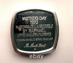 Franklin Mint Sterling Silver Madonna della Seggiola Raphael 1972 2000 Grains