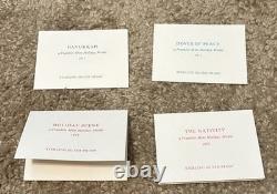 Franklin Mint Sterling Silver Medal 1971 Set of 4 Uncirculated Proofs Holidays
