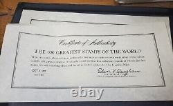 Franklin Mint Sterling Silver Miniature 100 Greatest Stamps of the World Set