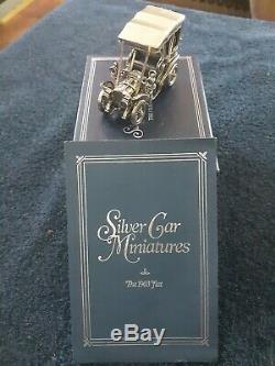 Franklin Mint Sterling Silver Miniature Car 1903 Fiat